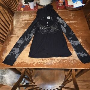 Womens Thin hooded long sleeve